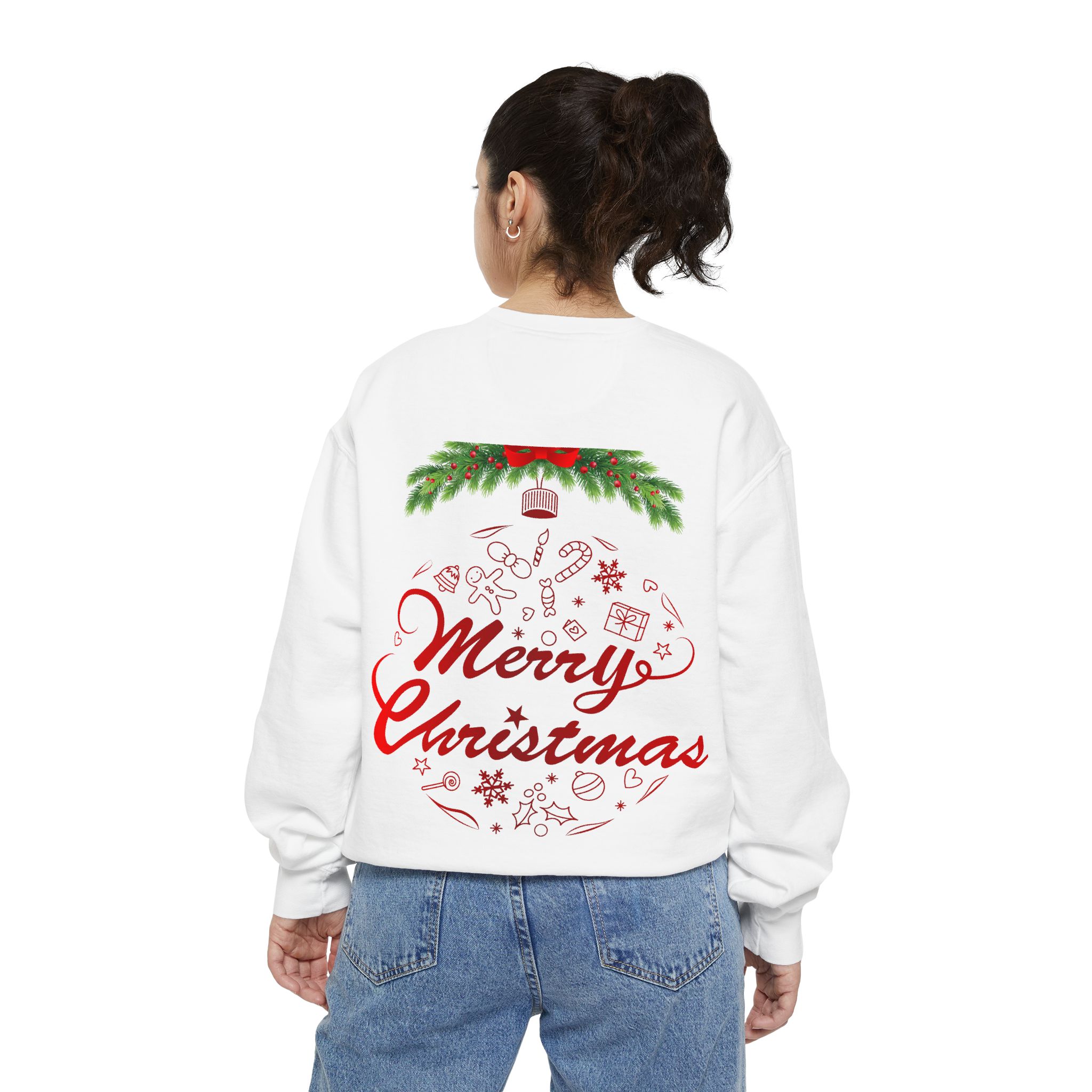 BellaStoria | Merry Christmas Sweatshirt — Vintage Red Truck - Image 6