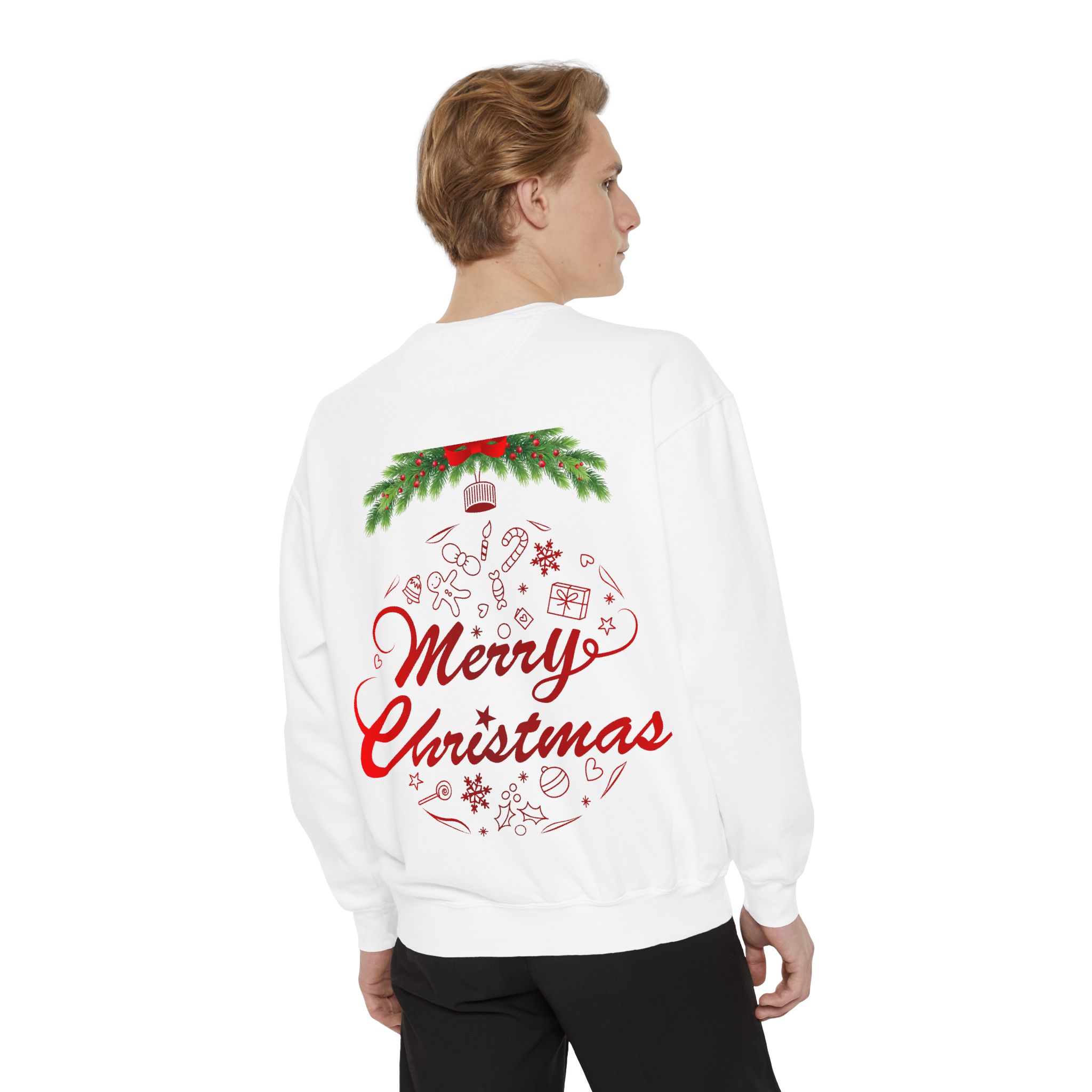 BellaStoria | Merry Christmas Sweatshirt — Vintage Red Truck - Image 4