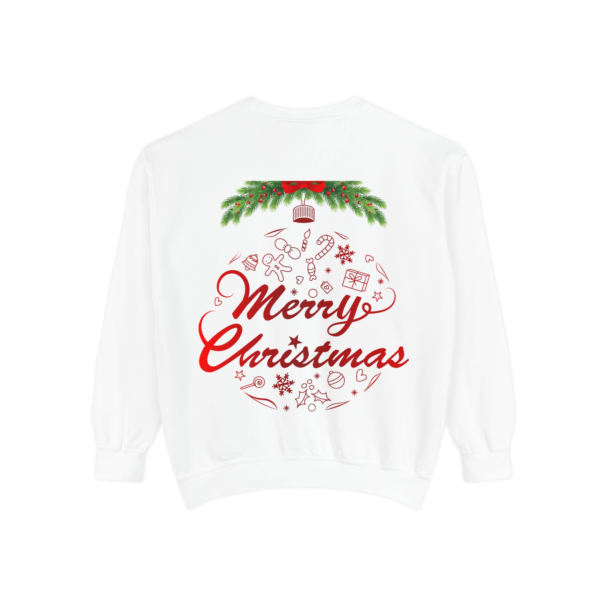 BellaStoria | Merry Christmas Sweatshirt — Vintage Red Truck - Image 2