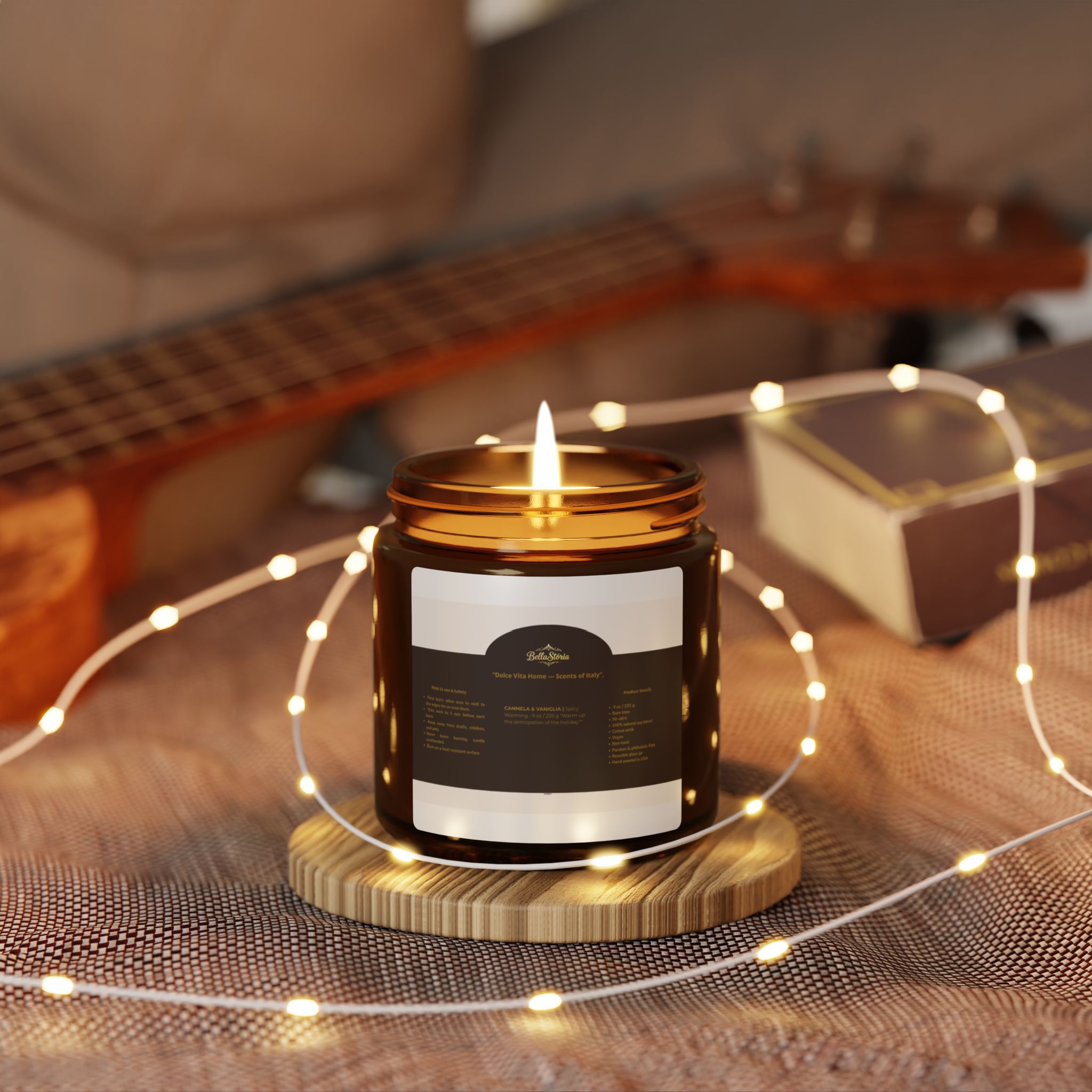 Cinnamon & Vanilla Soy Candle | BellaStoria - Image 8