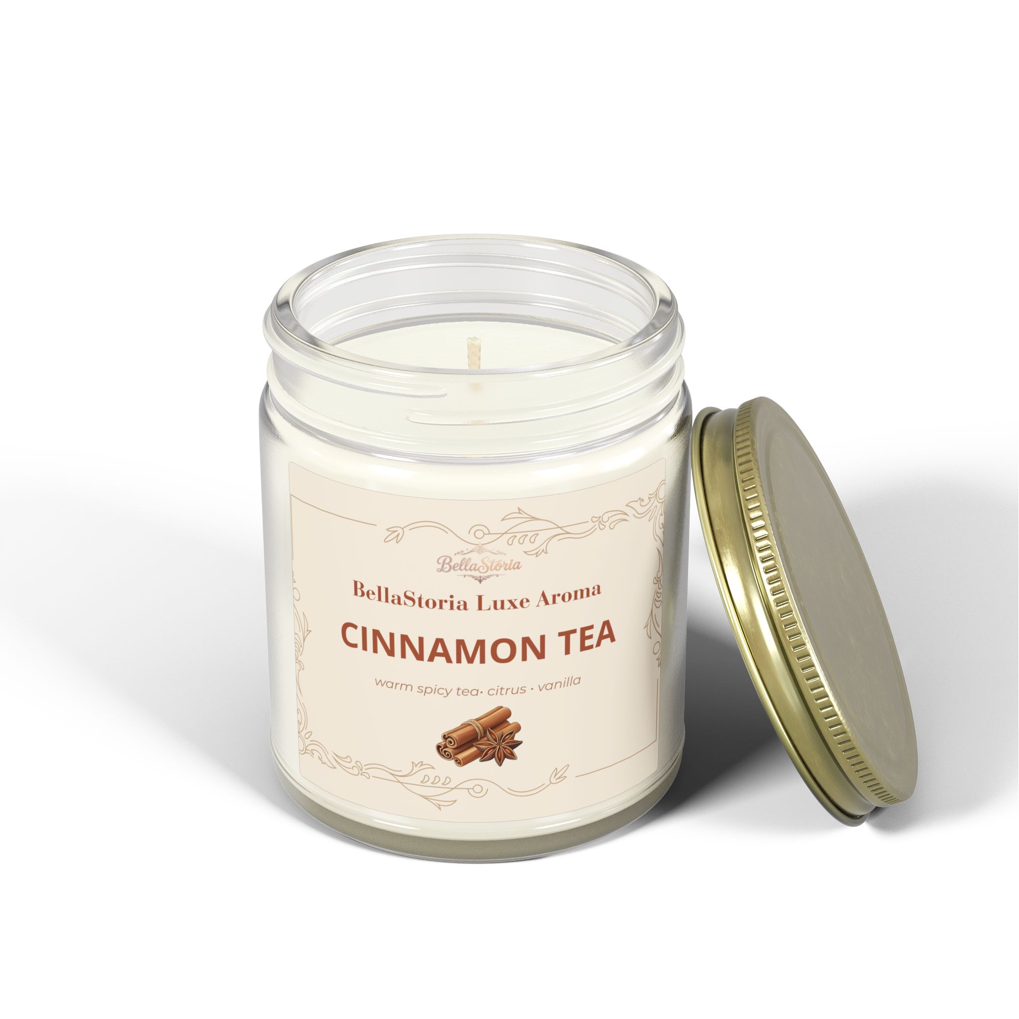 BellaStoria | Cinnamon Tea Scented Candle (4oz & 9oz) - Image 7