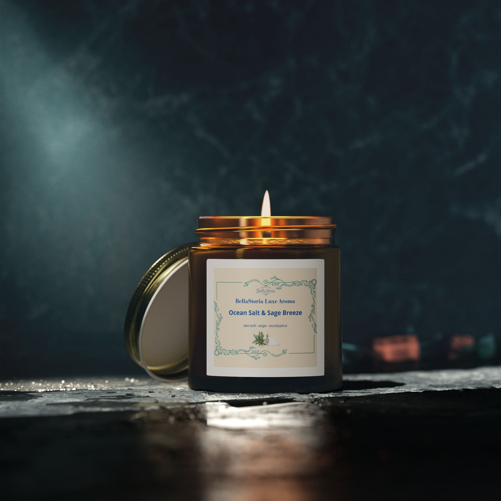 BellaStoria | Ocean Salt & (Coconut Apricot Wax, 4oz/9oz) - Image 14