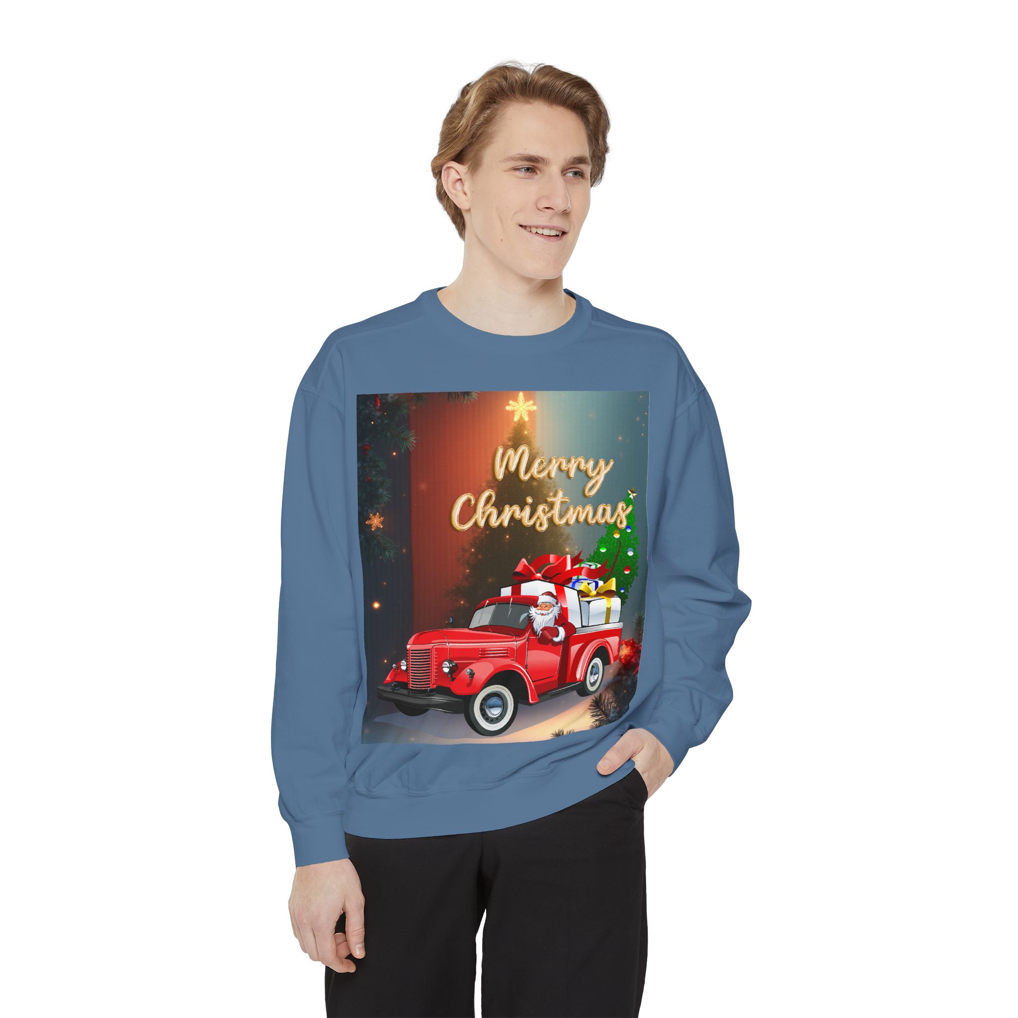 BellaStoria | Merry Christmas Sweatshirt — Vintage Red Truck - Image 23