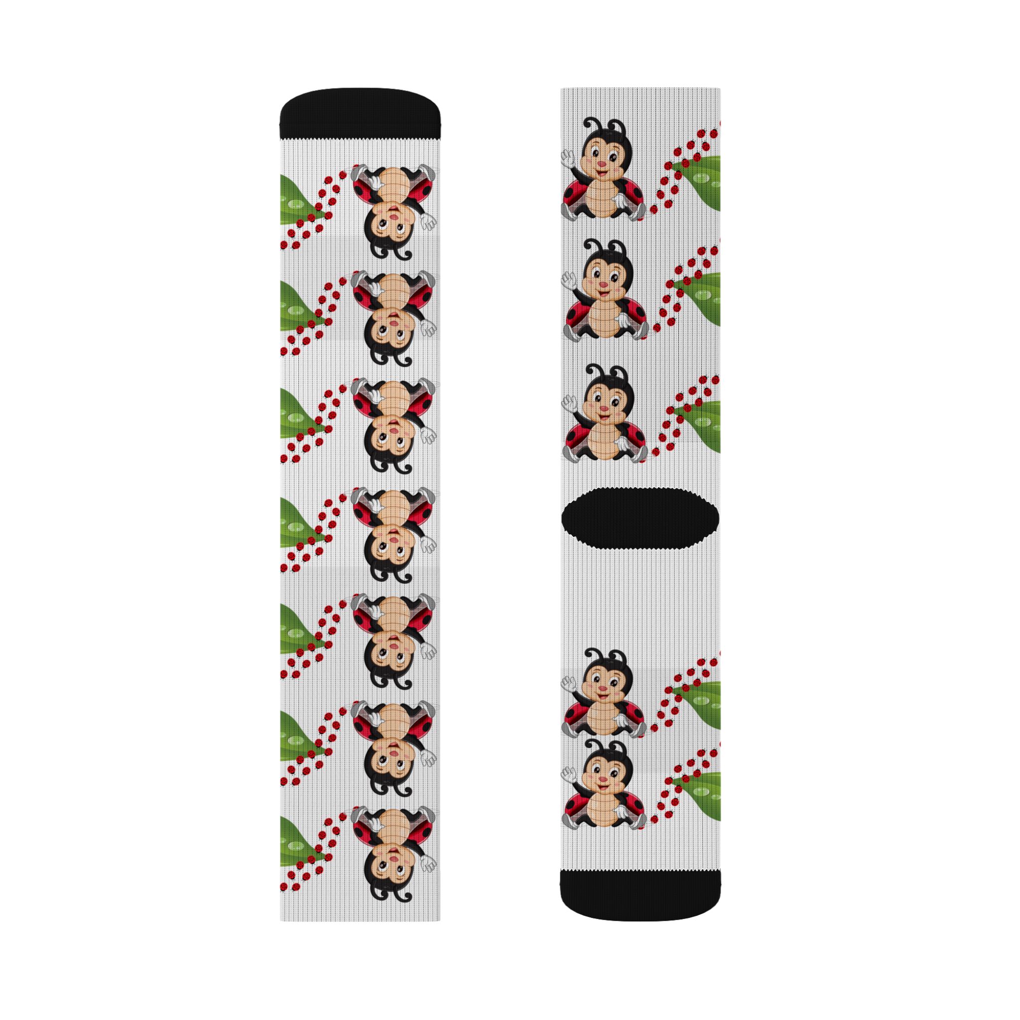 BellaStoria Ladybug Socks – Holiday Sublimation Cozy Socks - Image 3