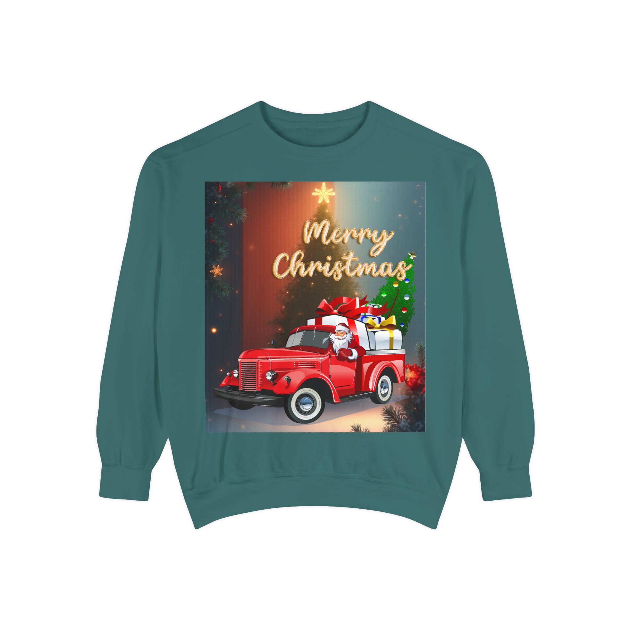 BellaStoria | Merry Christmas Sweatshirt — Vintage Red Truck - Image 9