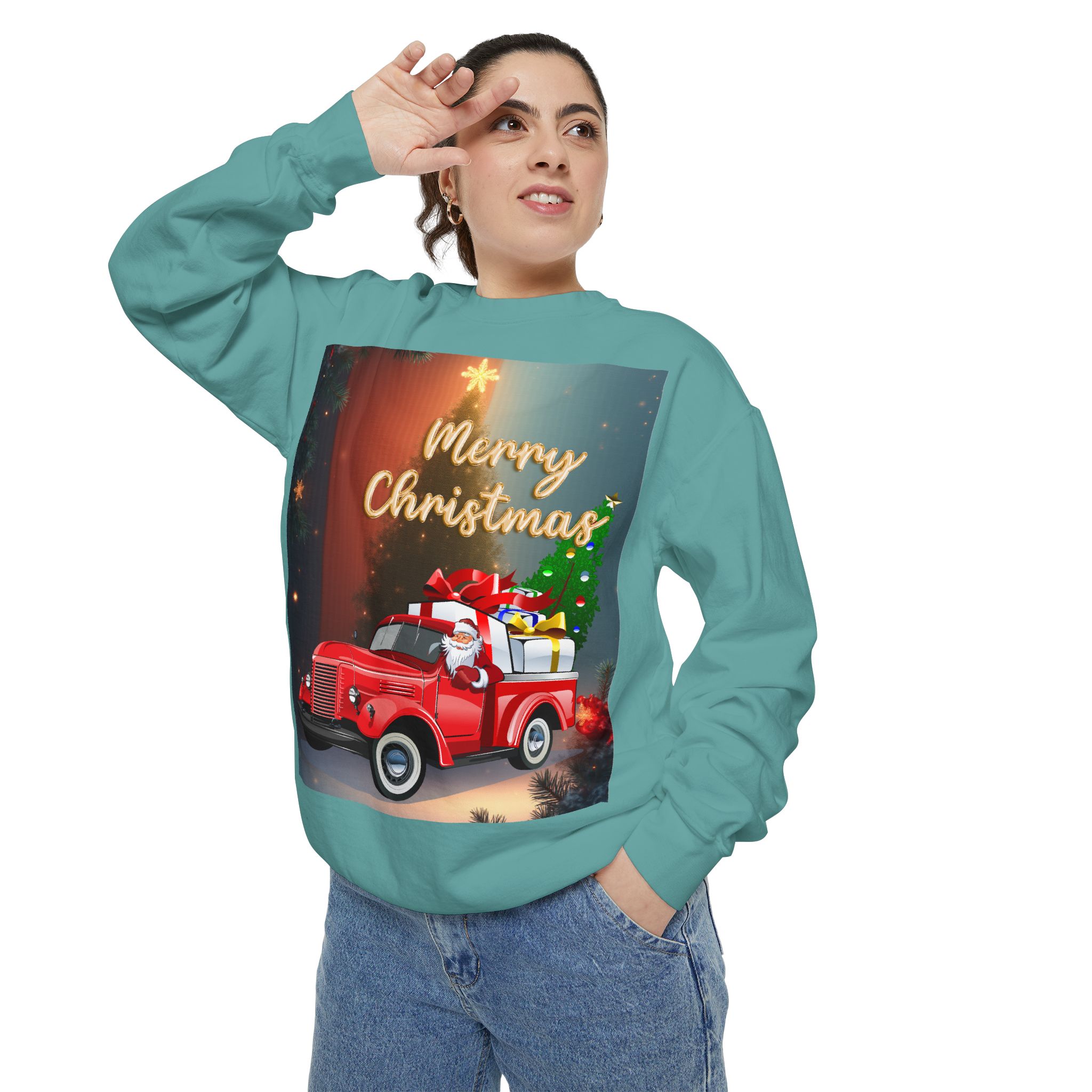 BellaStoria | Merry Christmas Sweatshirt — Vintage Red Truck - Image 20